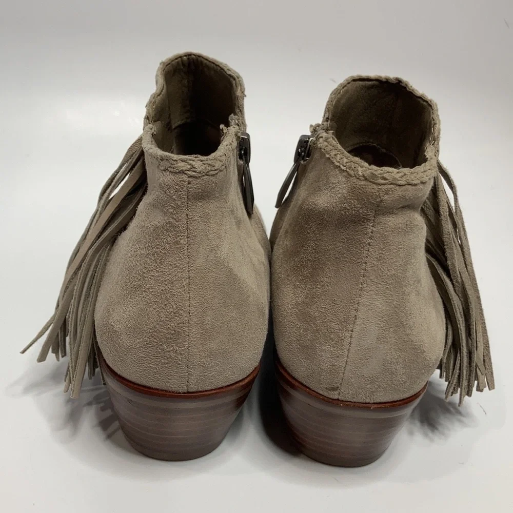 Sam Edelman Paige suede ankle boots fringe‎ size 6.5